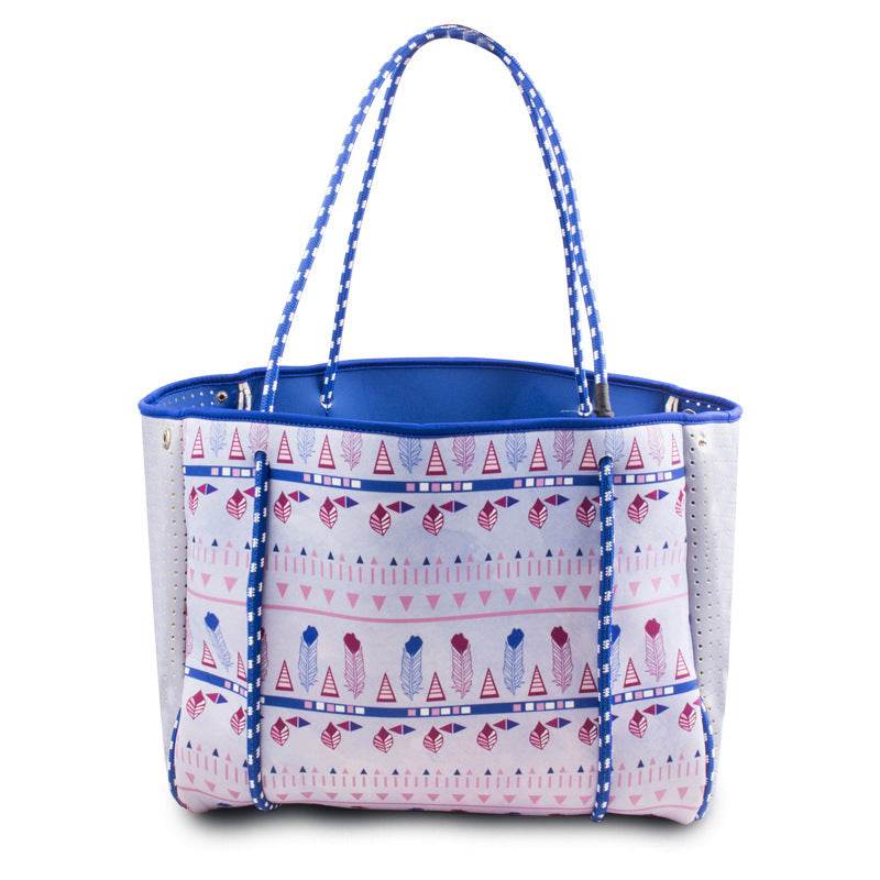 Coral Beach Bag Neoprene Beach Bag - Mubimart