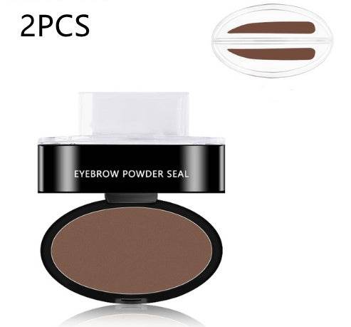 Eyebrow Powder Stamp Tint Stencil Kit Cosmetics Professional Makeup Waterproof Eye Brow Stamp Lift Eyebrow Enhancers Stencil Kit - Mubimart