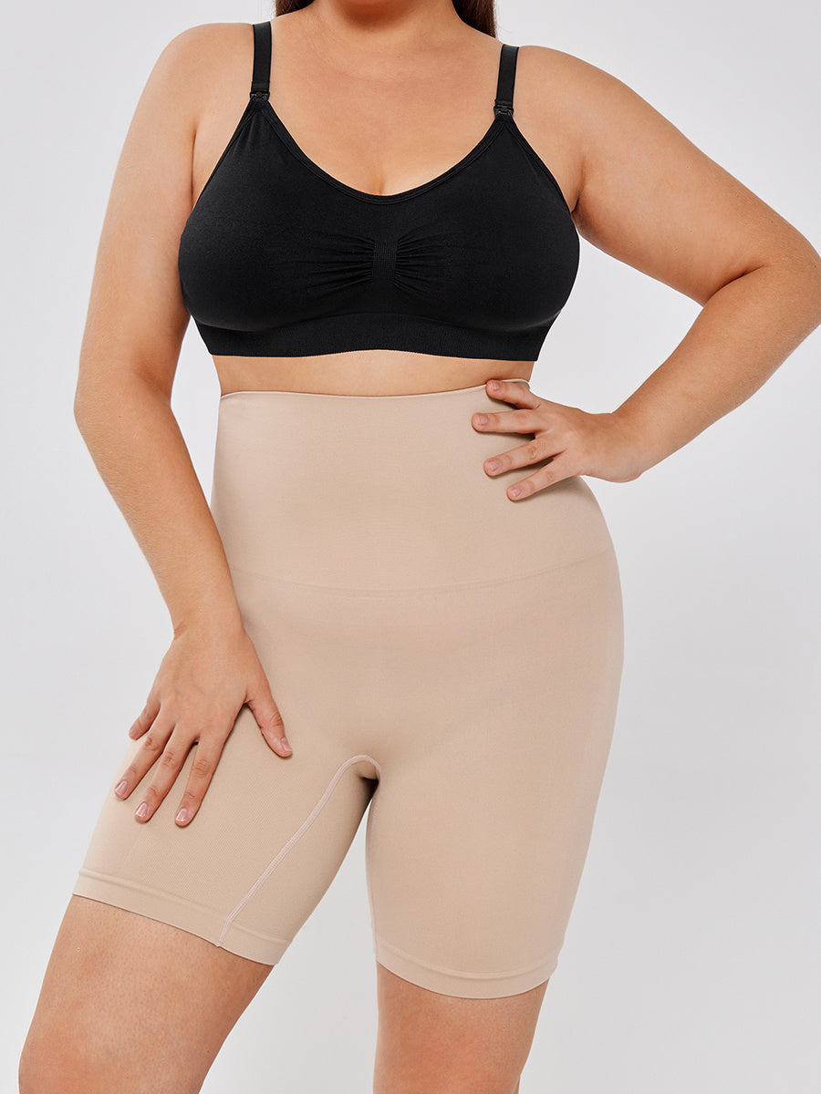 High Waisted Body Shaper Shorts - Mubimart -  