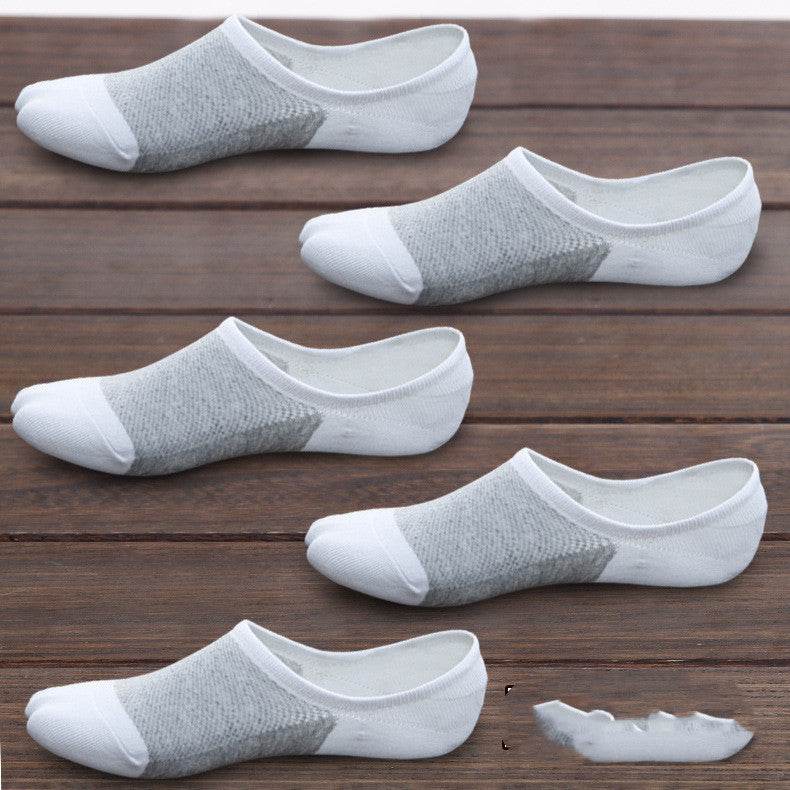 Boat Socks Men's Shallow Mouth Pure Cotton Invisible Low-cut Deodorant Thin Section - Mubimart
