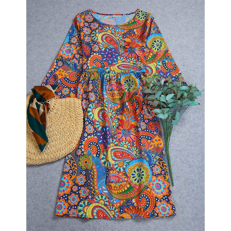 Elegant Print Sexy Slip Dress - Mubimart
