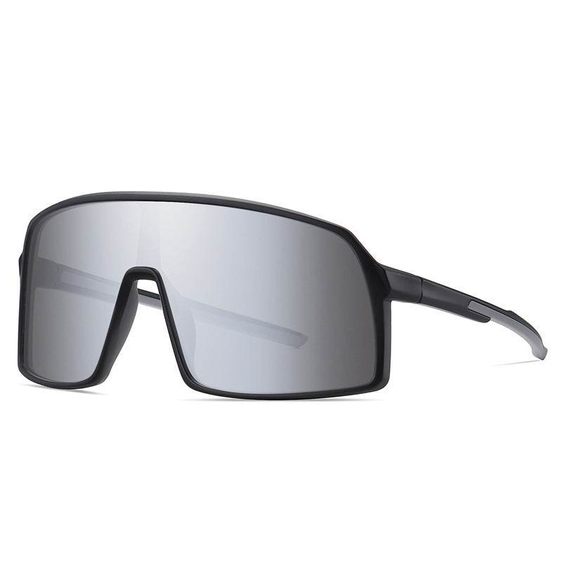 Mens Fashion Simple One Piece Large Frame Sunglasses - Mubimart