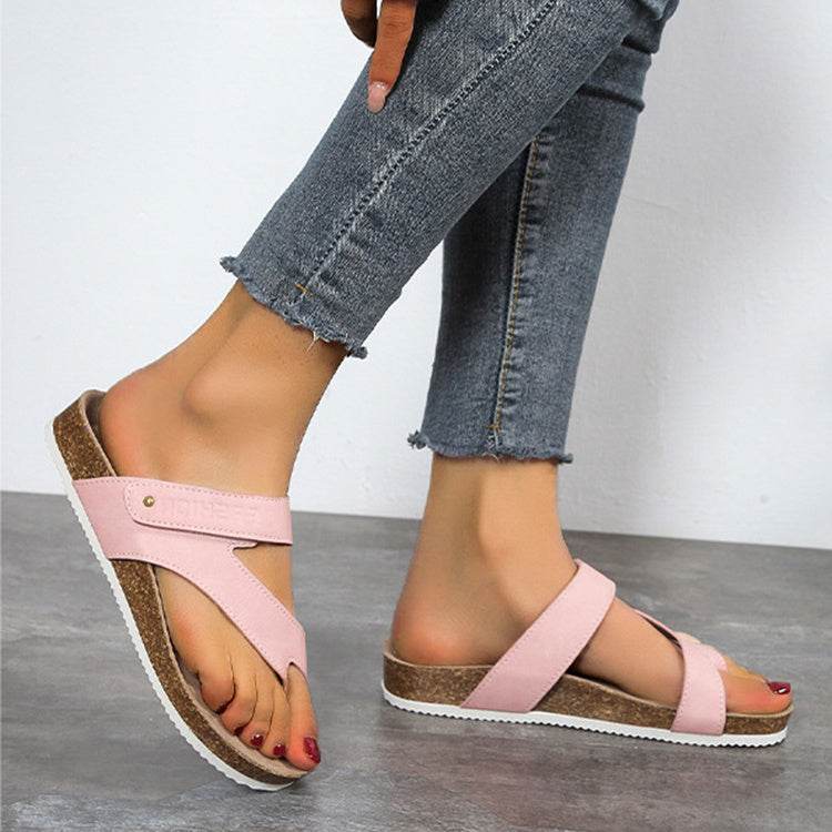 Women's Flat Sandals Flip Flops Slippers Outdoor Daily Casual Beach Shoes Slides - Mubimart