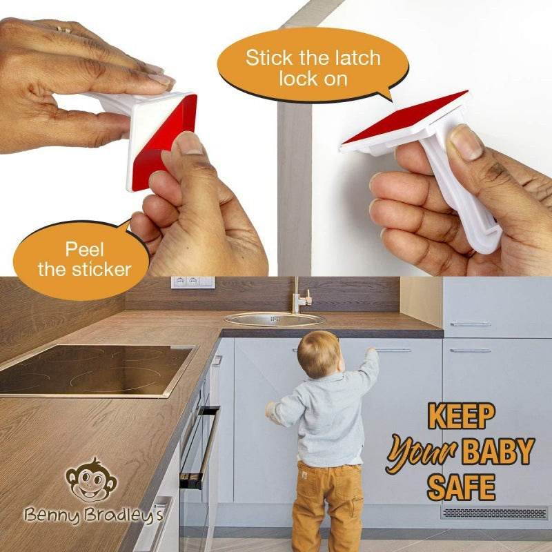 Children's Invisible Cabinet Door Safety Lock - Mubimart