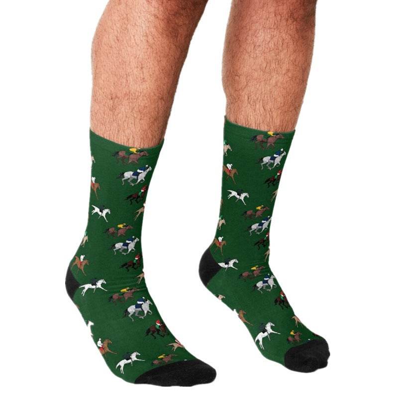 Men's Cartoon Unique Europe And America Cross Border Athletic Socks Digital Printing Lovers' Socks - Mubimart