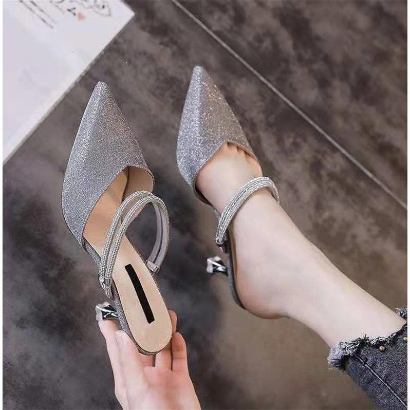 Baotou Sandalen Damen Stiletto Heels