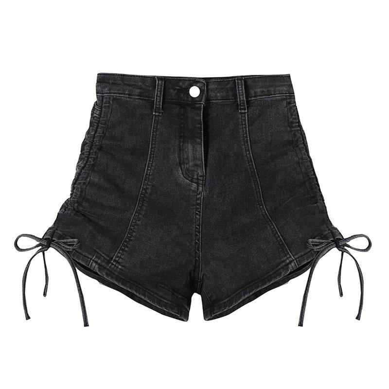 High Waist Hot Girl Denim Shorts Women Summer Thin Design Sense - Mubimart