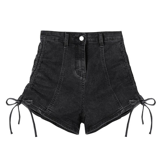 High Waist Hot Girl Denim Shorts Women Summer Thin Design Sense - Mubimart