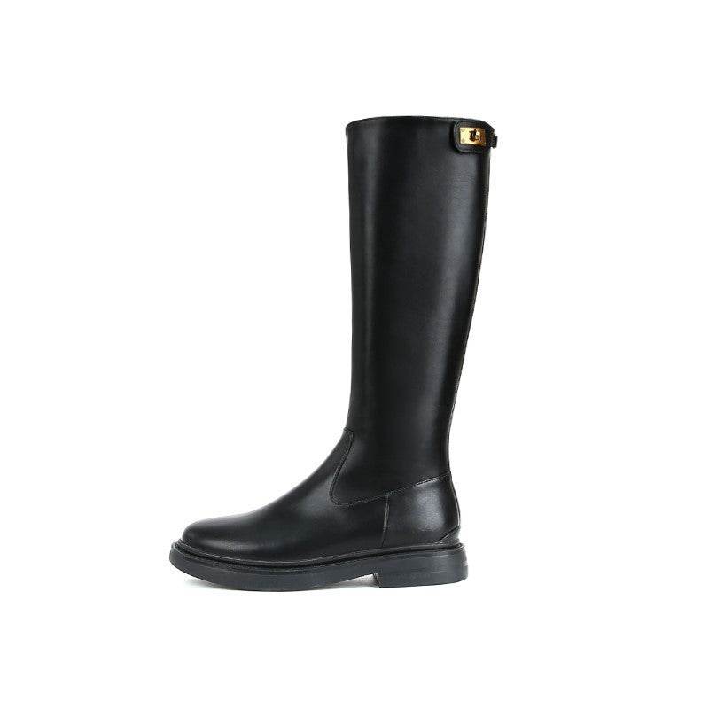 Tall Tube Knight Boots Female Autumn Winter - Mubimart