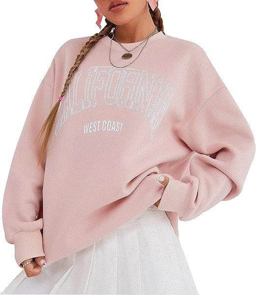 Women's Plus Size Round Neck Print Sweatshirt - Mubimart