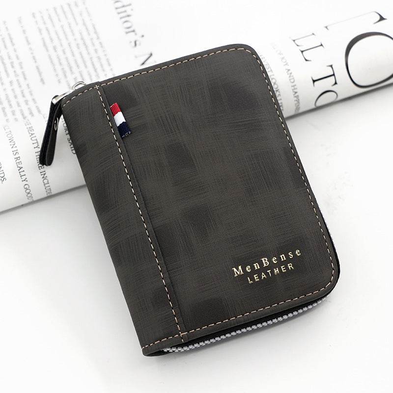 Business Retro Men's Short Wallet Clutch - Mubimart