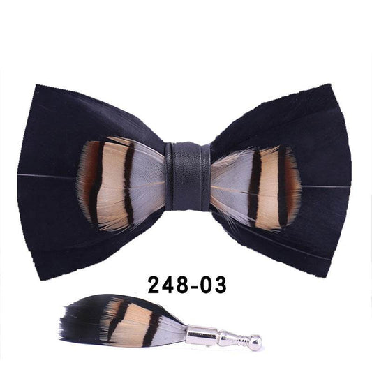 Feather Bow Tie Bow Tie - Mubimart