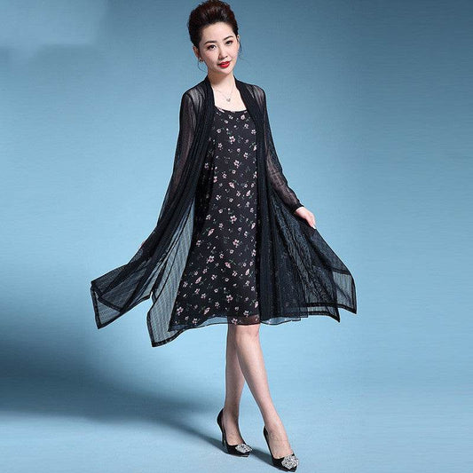 New Loose Plus Size Women's Lace Shawl Jacket - Mubimart