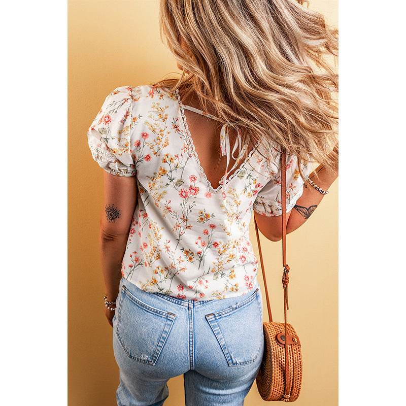 Fashion Personalized Floral T-shirt For Women - Mubimart