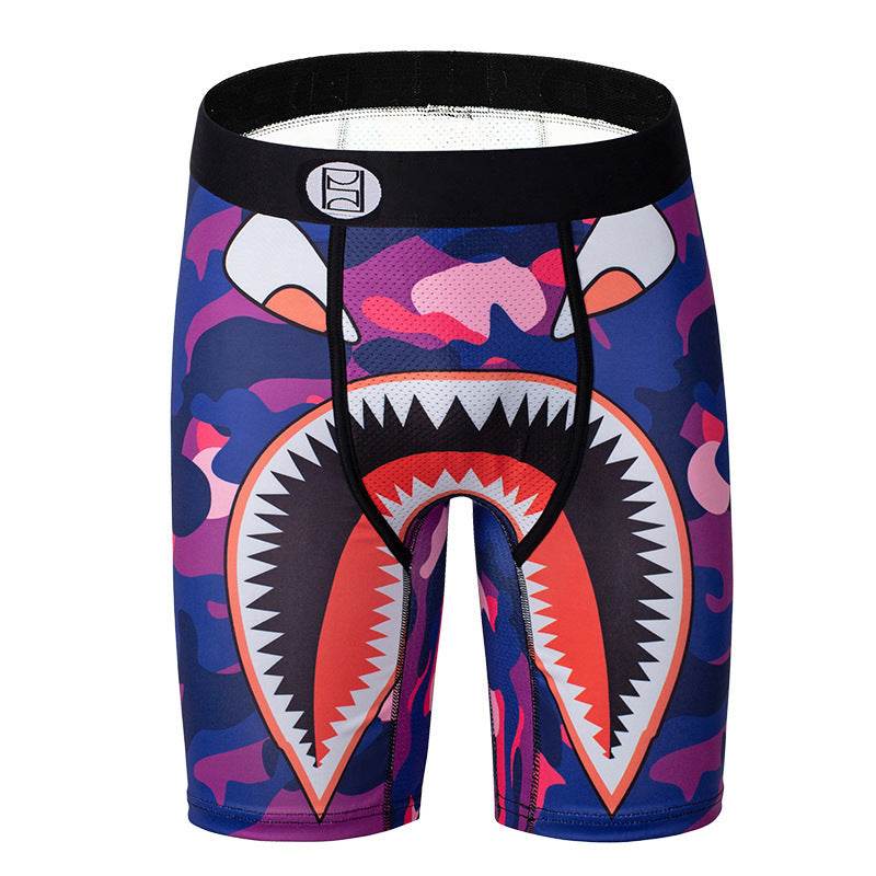 Cartoon Printed Boys Boxers Men Sports Underwear - Mubimart