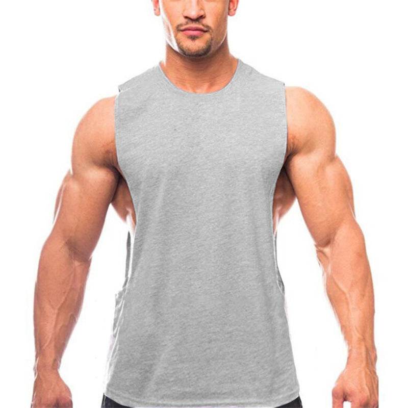 Men's Fashion Casual Solid Color Cotton Undershirt - Mubimart