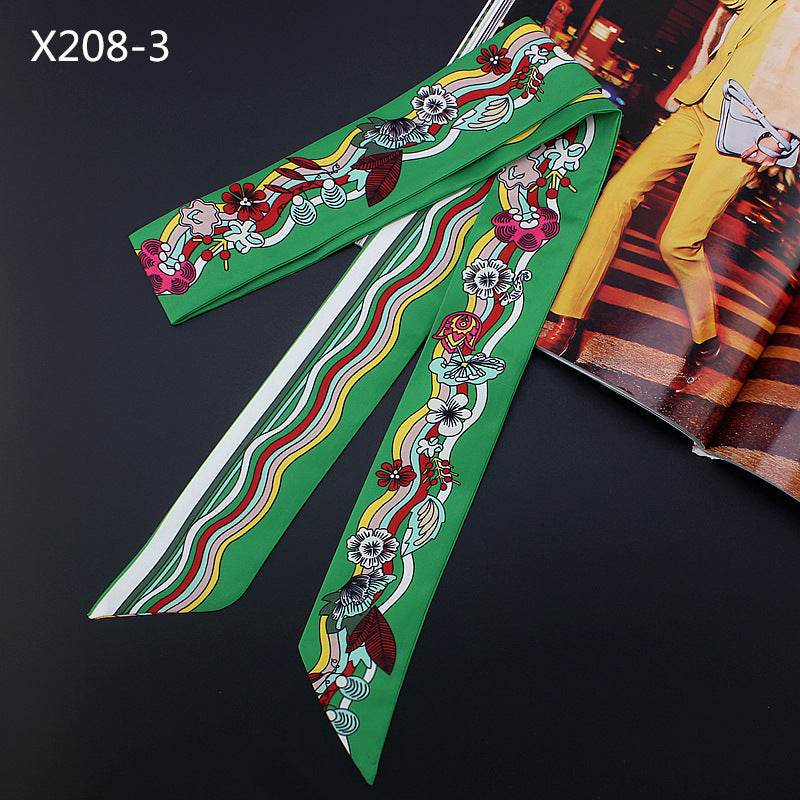 Women's French Flower Wave Imitated Silk Scarves - Mubimart