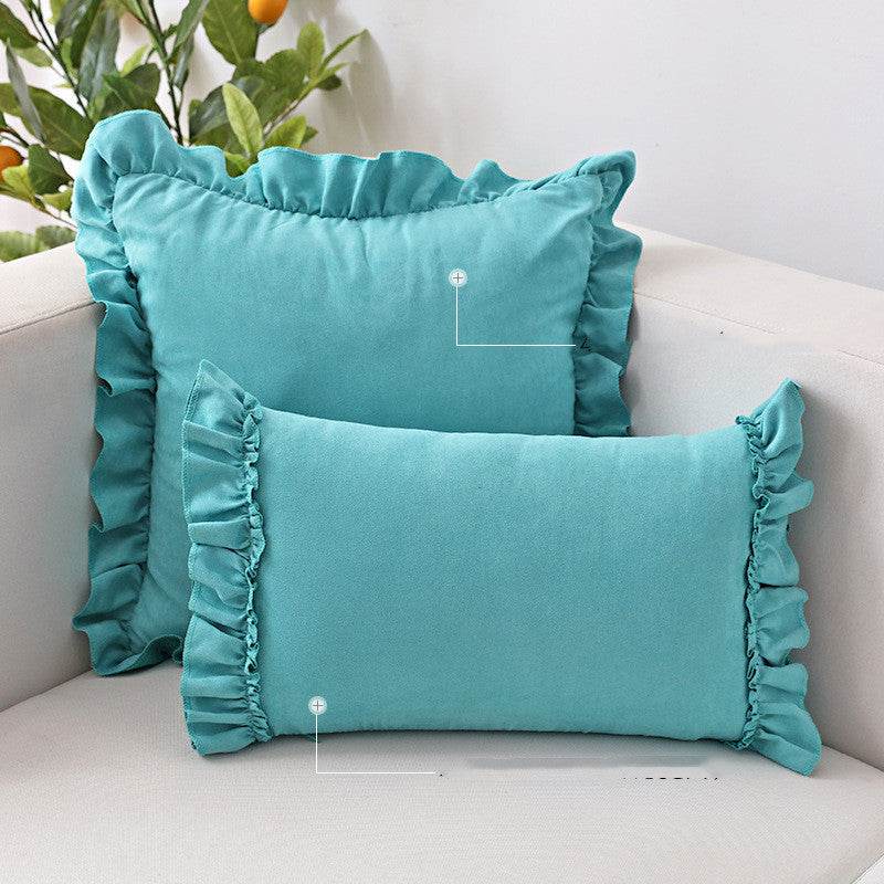 Pillowcase Small Cushion Pillow Suede Sofa Bedside Pillowcase - Mubimart