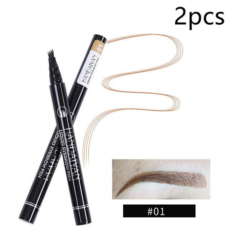 Four-head Eyebrow Pencil Liquid Eyebrow Pencil Tattoo Eyebrow Pencil Eyebrow Pencil 4-head Eyebrow Pencil Four-jaw Eyebrow Pencil - Mubimart