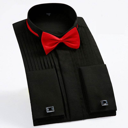 Swallowtail Dress French Cufflink Shirt Men - Mubimart