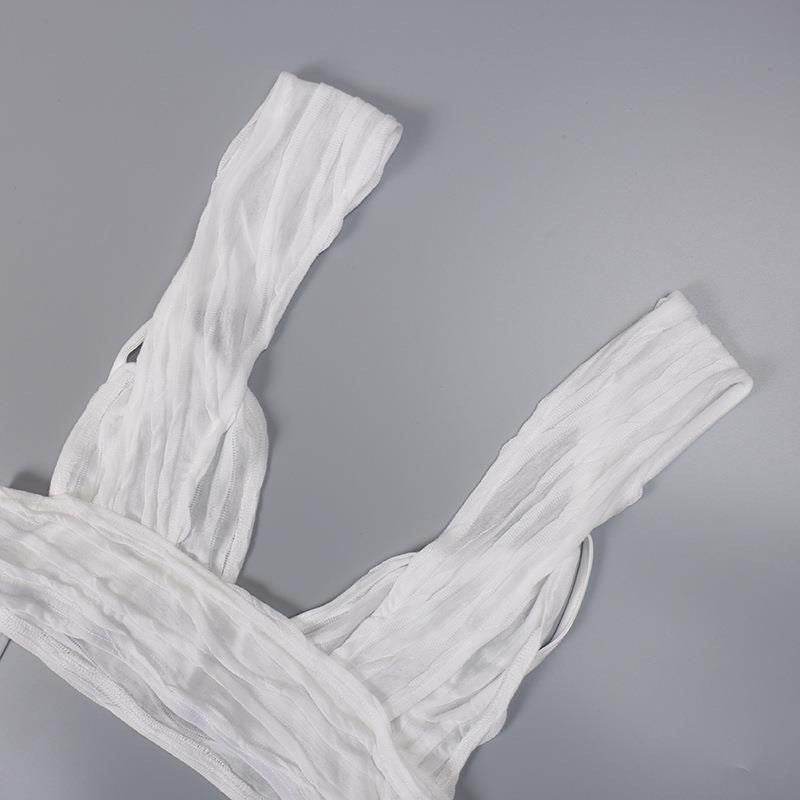 Women's Fork Slip Dress Hot Girl Suit - Mubimart
