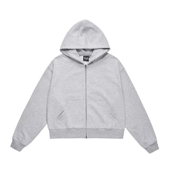 Solid Color BASIC 350g Terry Zipper Hoodie Sweater