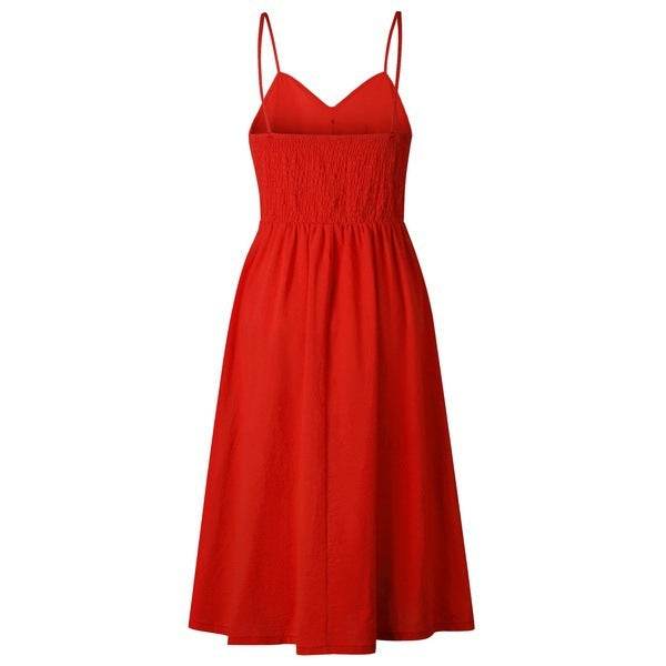 Printing Slip Dress - Mubimart