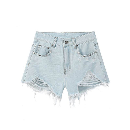 Fashion Ripped Cool Denim Shorts For Women - Mubimart