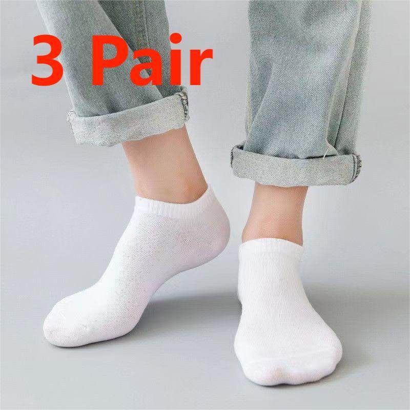 Men's Odor Resistant Low Cut Shallow Mouthed Invisible Boat Socks - Mubimart
