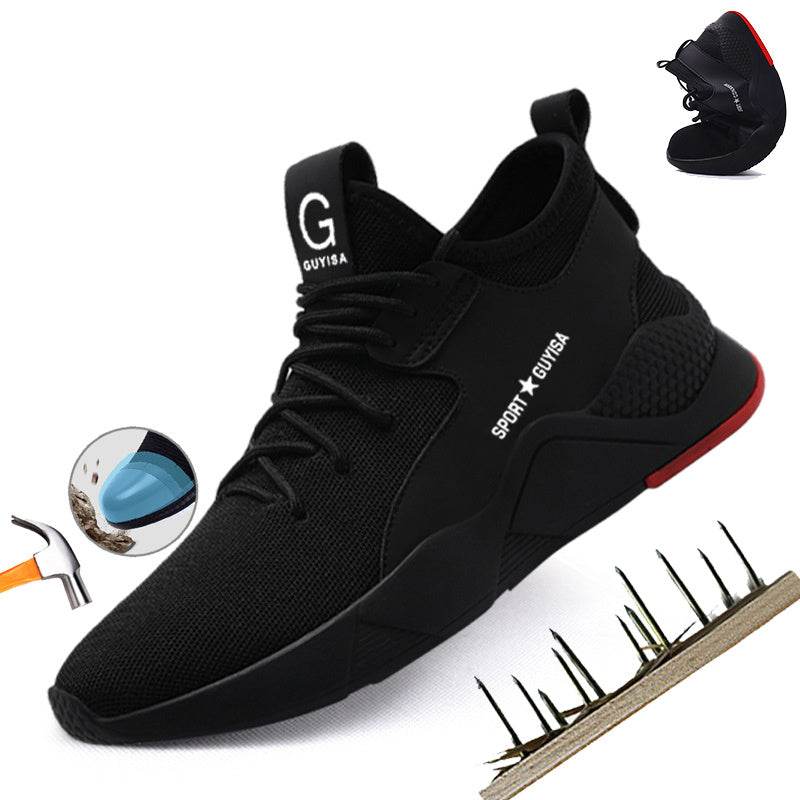 Indestructible Steel Toe Sneakers Men Women Lightweight Work Shoes Industrial Construction Shoes - Mubimart