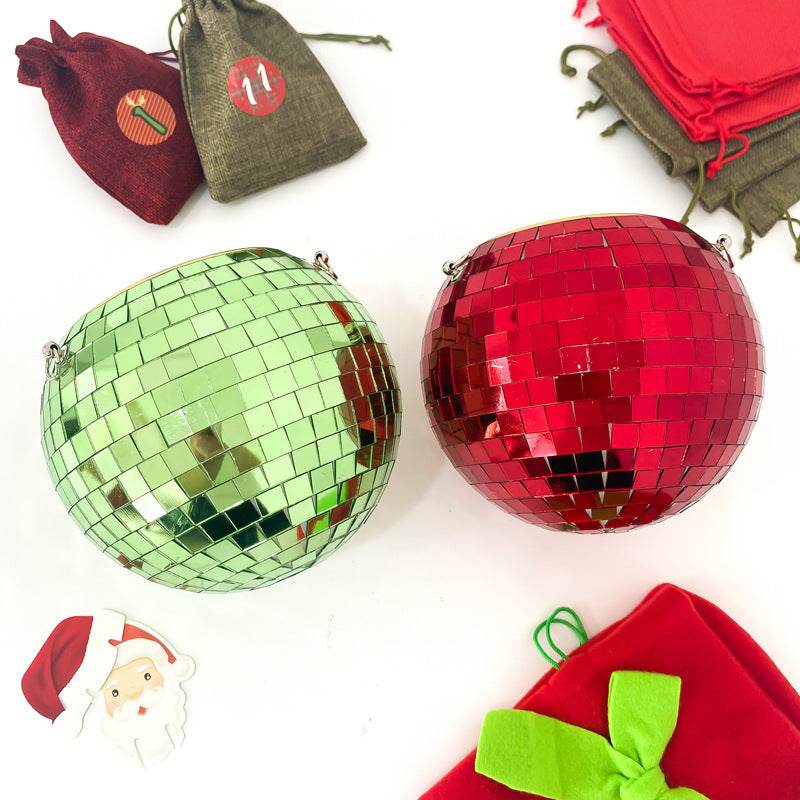 Cross-border Disco Ball Planter Hanging Mirror Spherical Plastic Flowerpot - Mubimart