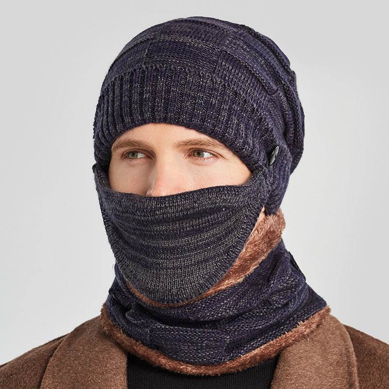 Hat Scarf Mask Three-piece Suit For Men To Keep Warm - Mubimart