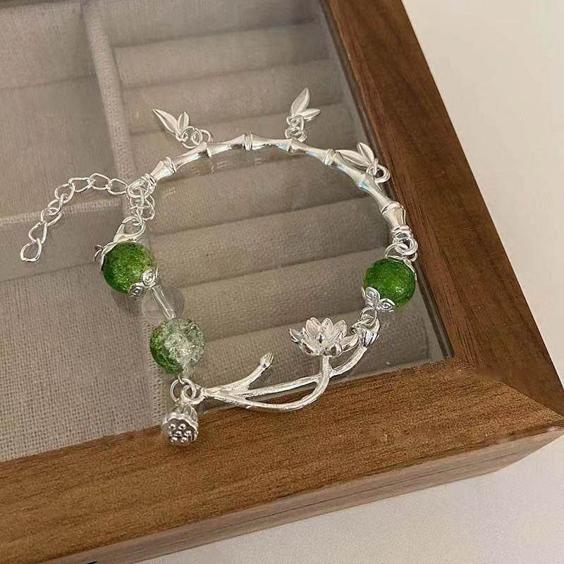 Cold Lotus Beaded Bracelet For Women New Chinese Style - Mubimart