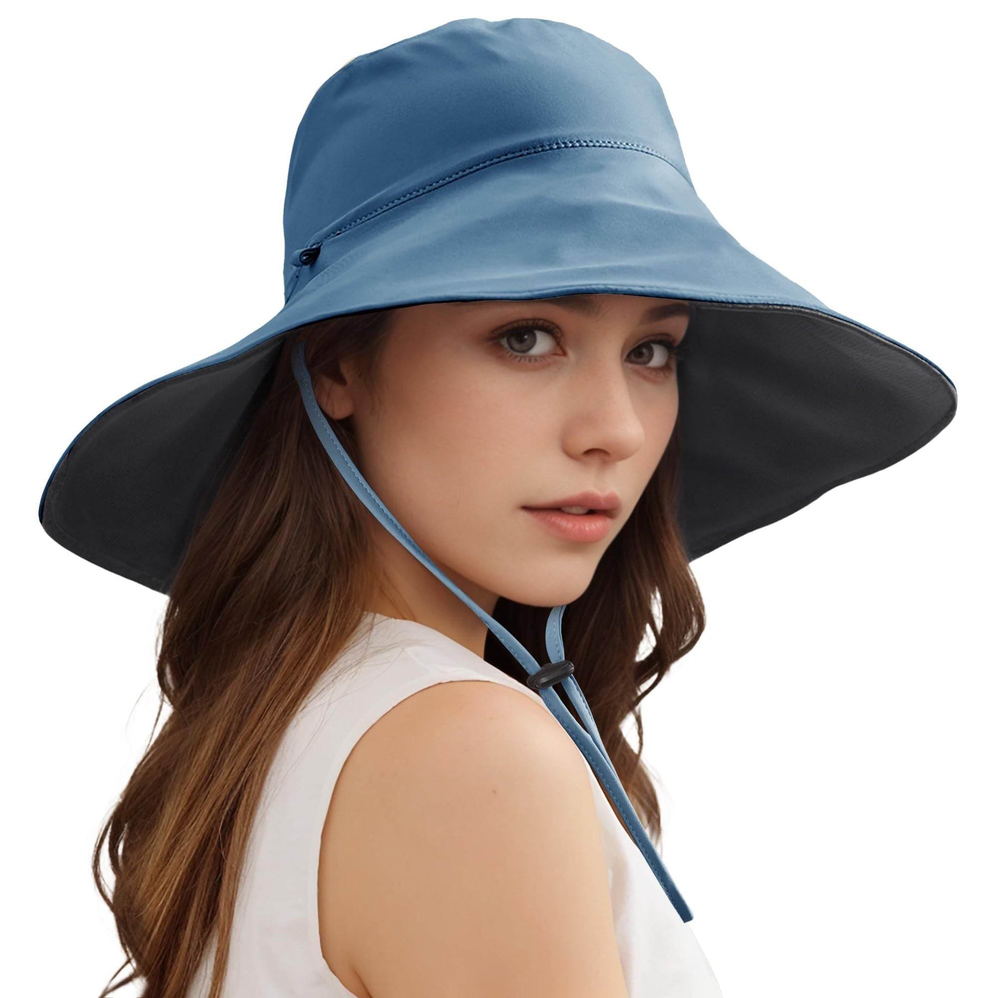 Wide Brim Sun Hats For Women Men, Double Sided Wearing Fishing Hats Cooling Bucket Hat For Beach Hiking Outdoor - Mubimart