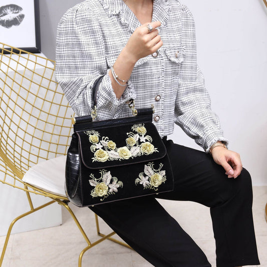 Unique Design Hand For Women Designer Flower Ladies Bag - Mubimart