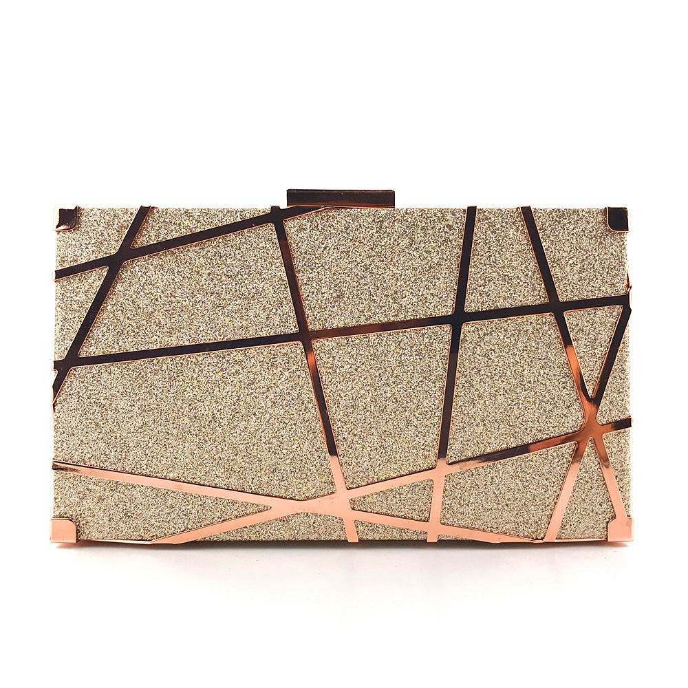 Luxury Handbags Bag Women Party Chain Glitter Gold Wedding Clutches Shoulder Bag - Mubimart