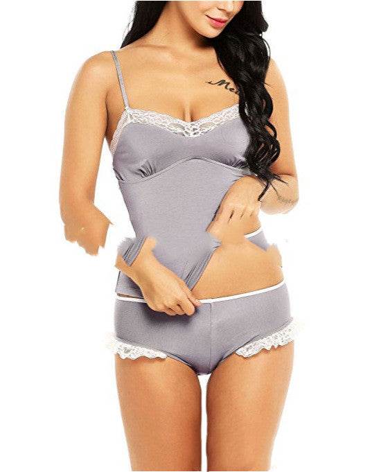 Lace Net Yarn Suit Women's Nightwear Sleepwear - Mubimart