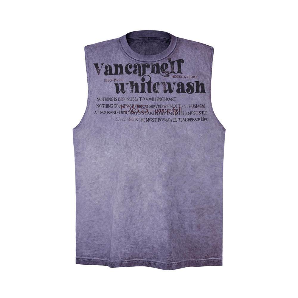 Waste Soil Casual Undershirt Vest For Men - Mubimart