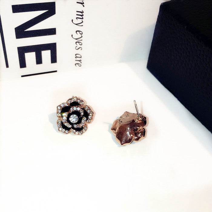 Rose Temperament Stud Earrings For Women - Mubimart