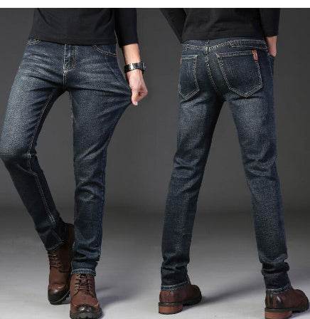 Jeans Men's Slim-Fit Casual Jeans With Small Feet - Mubimart