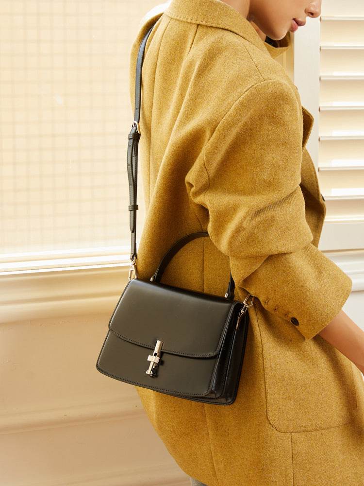 Crossbody Genuine Leather Saddle Bag Women - Mubimart