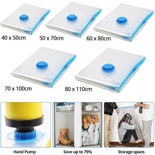 Vacuum Bag Storage W Valve Home Organizer Bag Fold - Mubimart