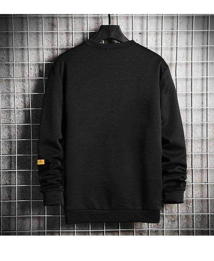 Mens Sweater All-match Bottoming Shirt Long Sleeve Printing - Mubimart