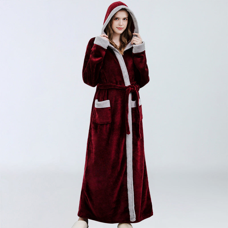 Autumn And Winter Coral Fleece Nightgown Thickened Plus Size - Mubimart -  