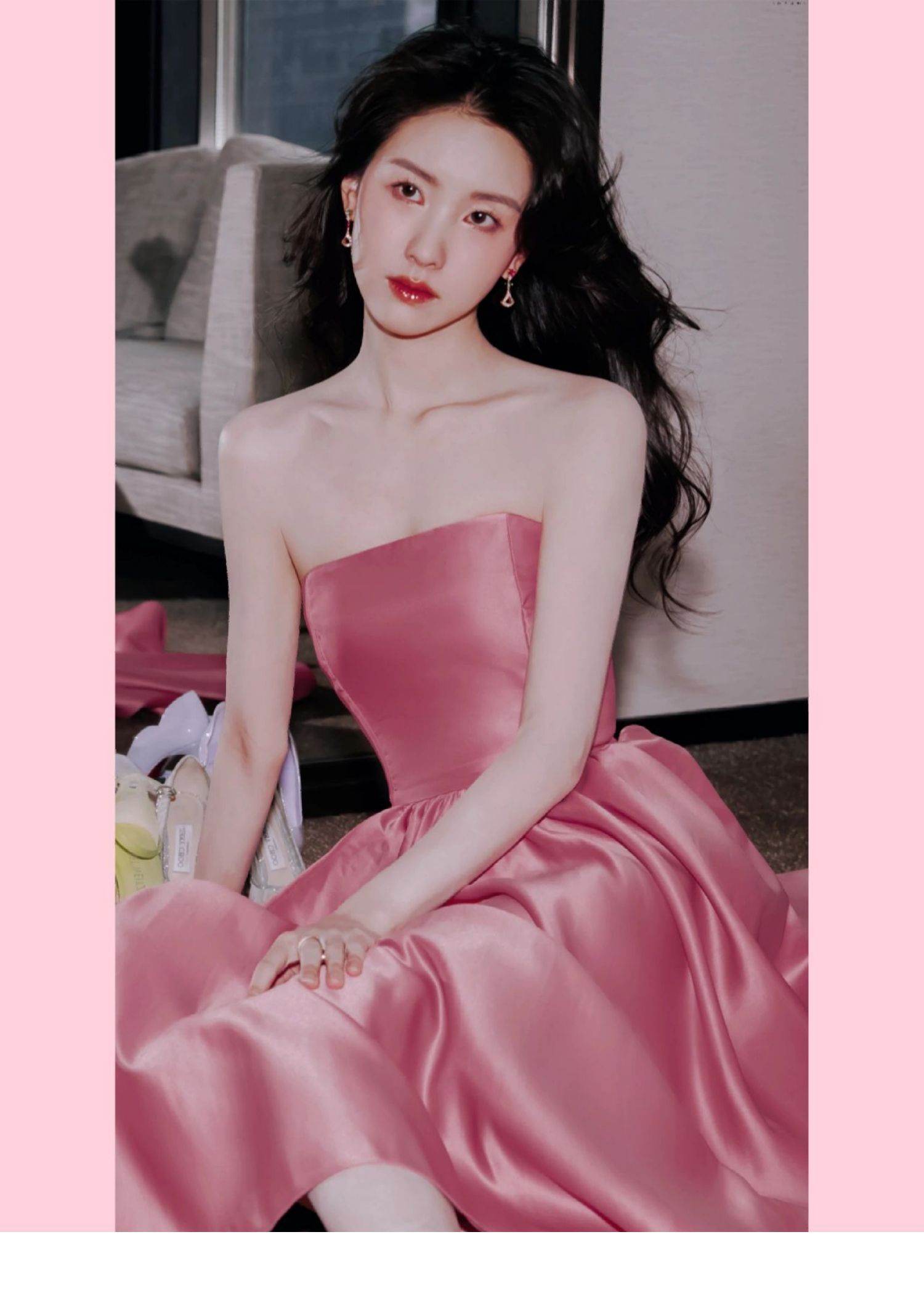 Tube Top Formal Satin Dress - Mubimart