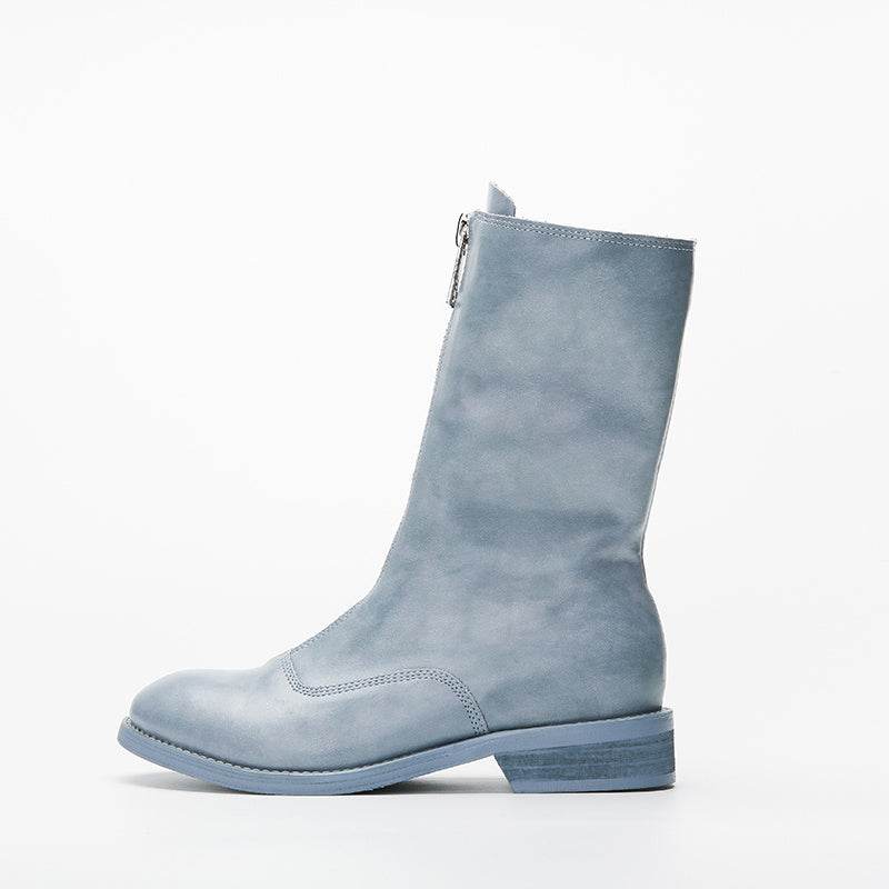 Distressed Ghost Emperor Inverted Boots Retro Martin Boots Women - Mubimart
