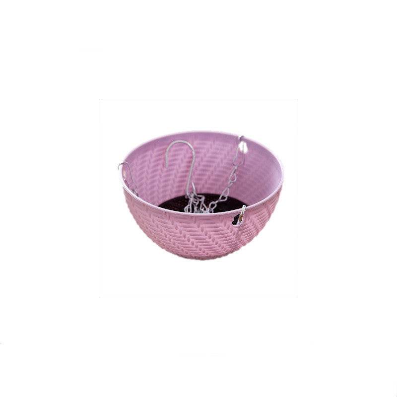 New Arrivals Balcony Durable Plastic Basket Planter Hanging Flower Pots - Mubimart