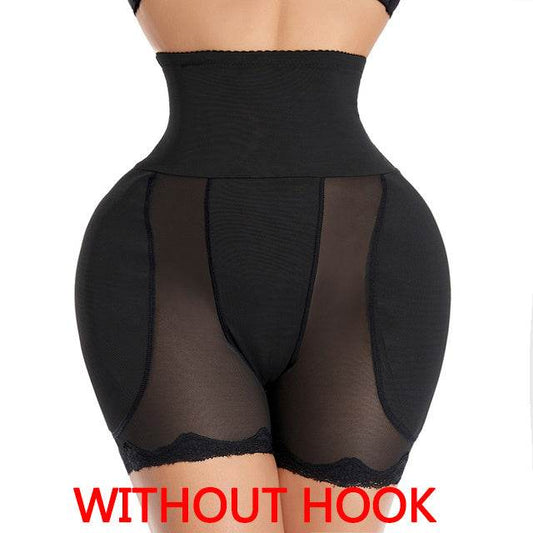 Nine-Row Adjustable Buckle Lace-Up Crotch Mesh Waist Shaper Pants - Mubimart