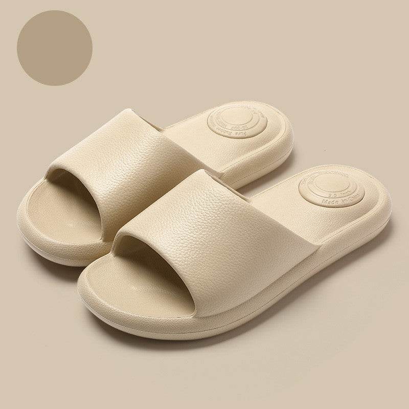 New Solid Color Slipper Summer Fashion Anti-Slip Non-slip Floor Bathroom Slippers For Women Men Casual Couple House Shoes - Mubimart