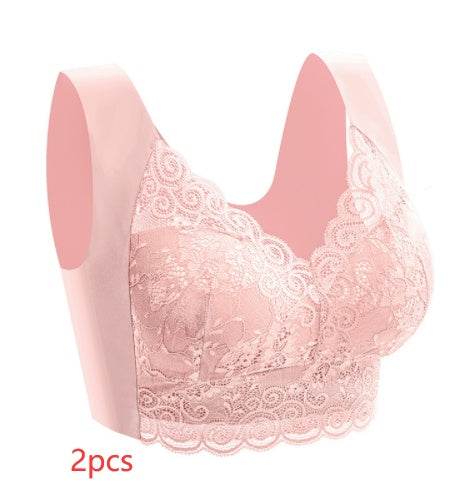 Women's Plus Size Lace Seamless Bra - Mubimart